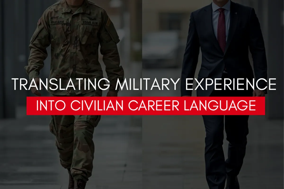 A transitioning service member reviewing a civilian resume